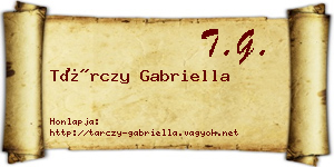 Tárczy Gabriella névjegykártya