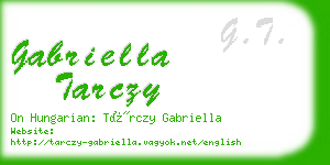 gabriella tarczy business card